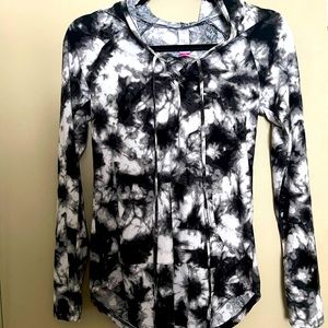 Black and white tie dye hoodie